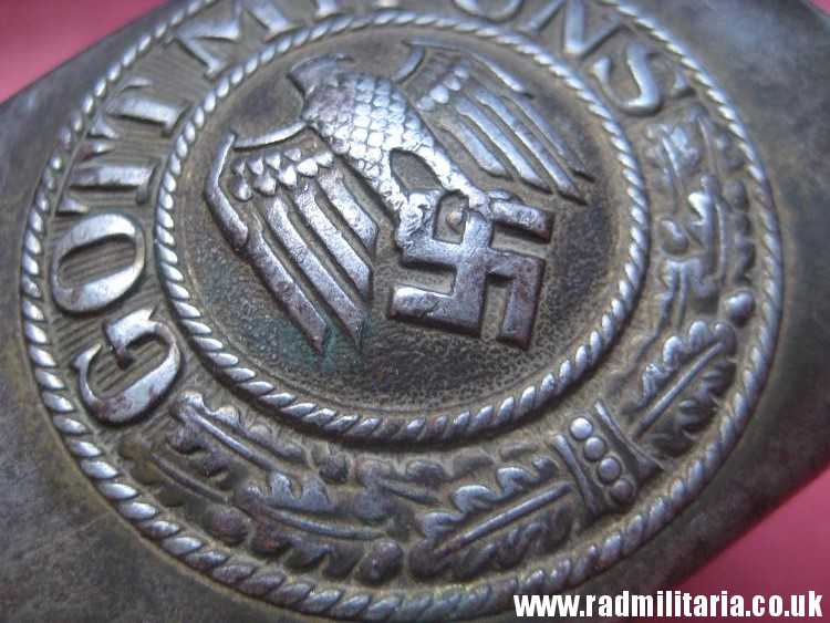 & WW2 German KRIEGSMARINE late war BELT BUCKLE made of steel, rare. - Image 17