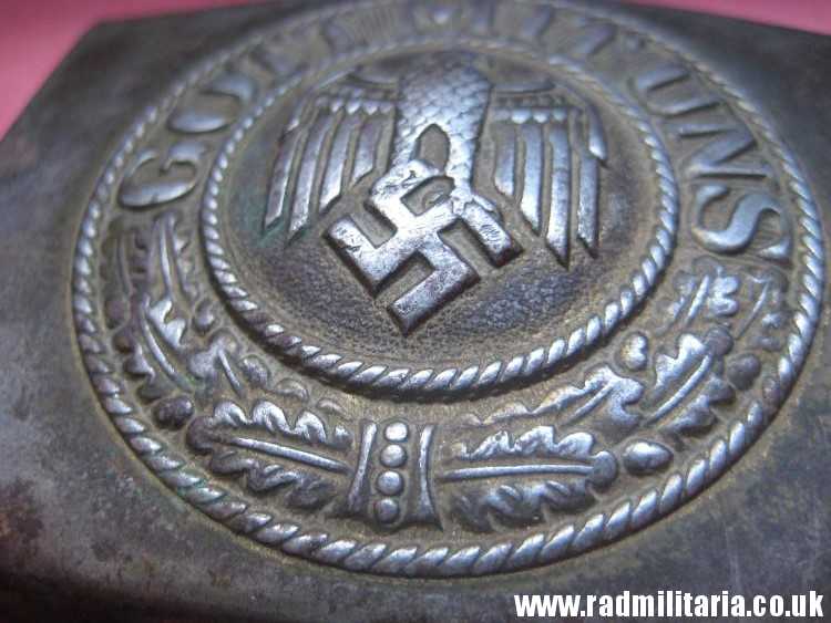 & WW2 German KRIEGSMARINE late war BELT BUCKLE made of steel, rare. - Image 19