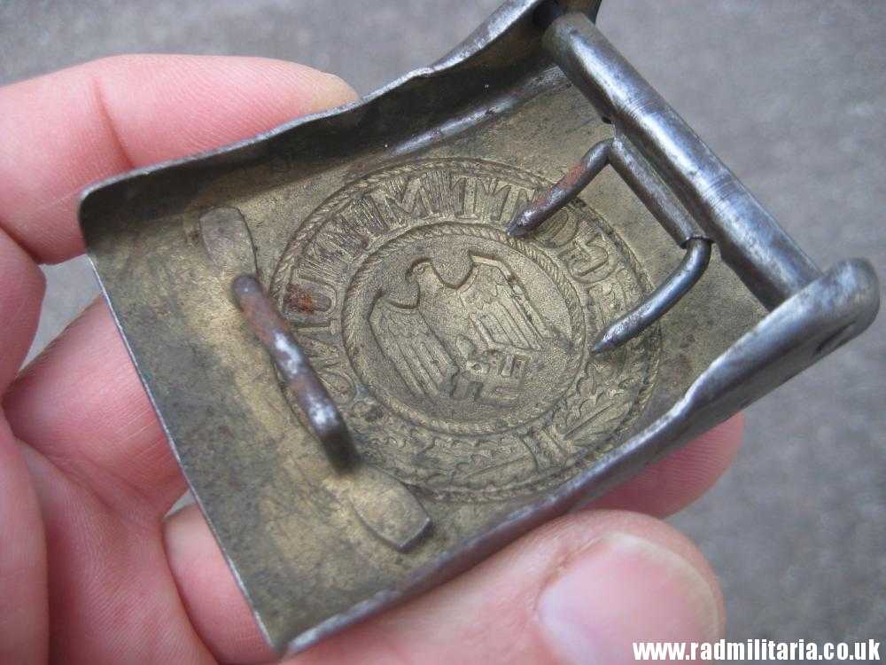 & WW2 German KRIEGSMARINE late war BELT BUCKLE made of steel, rare. - Image 27