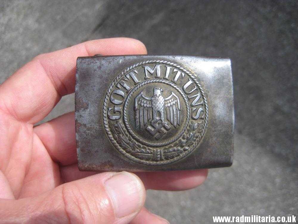 & WW2 German KRIEGSMARINE late war BELT BUCKLE made of steel, rare. - Image 29