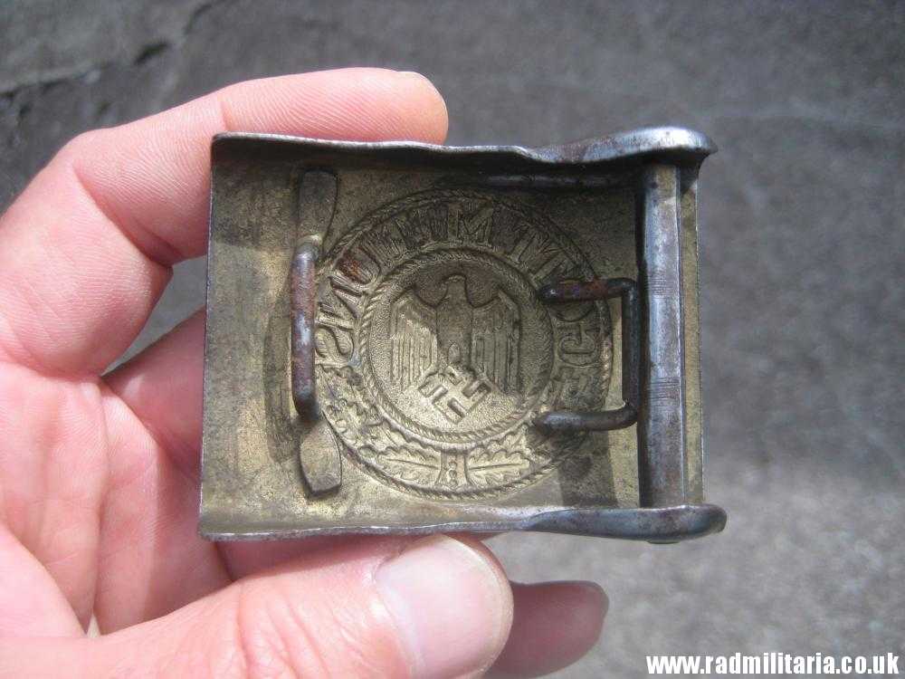 & WW2 German KRIEGSMARINE late war BELT BUCKLE made of steel, rare. - Image 30