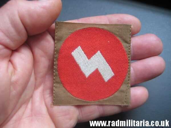 & WW2 German HJ HitlerJugend PATCH in mint condition with paper label ...