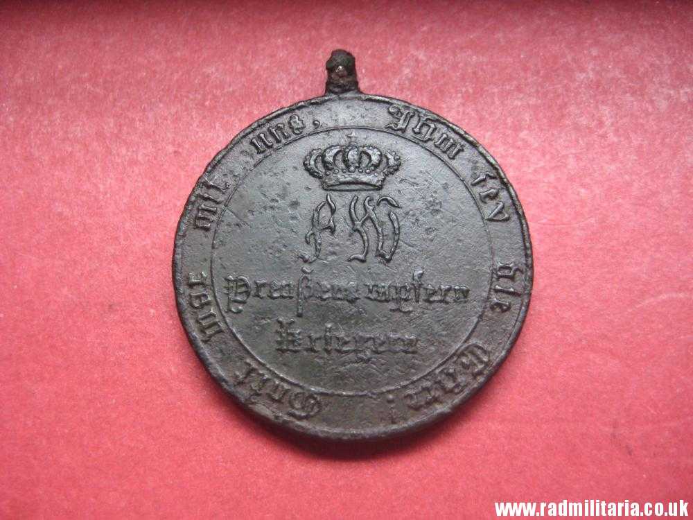 & original PRUSSIAN MEDAL 1813, battlefield relic from Napoleonic Wars. - Image 4