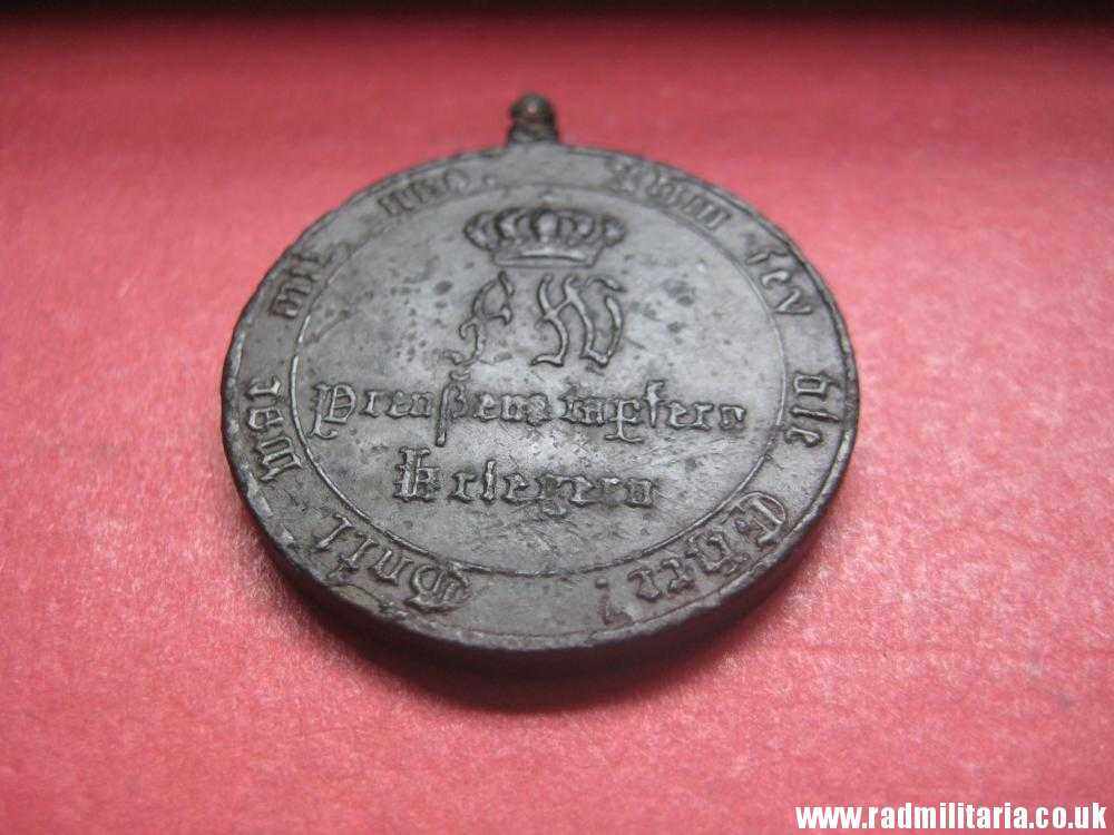 & original PRUSSIAN MEDAL 1813, battlefield relic from Napoleonic Wars. - Image 2