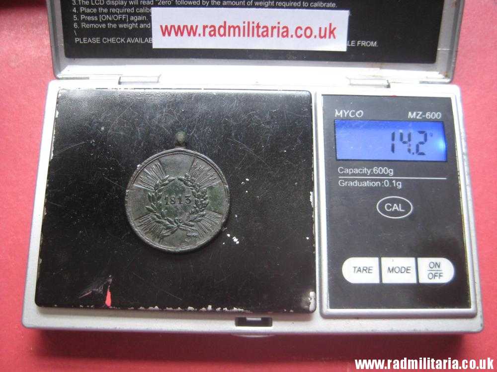 & original PRUSSIAN MEDAL 1813, battlefield relic from Napoleonic Wars. - Image 8