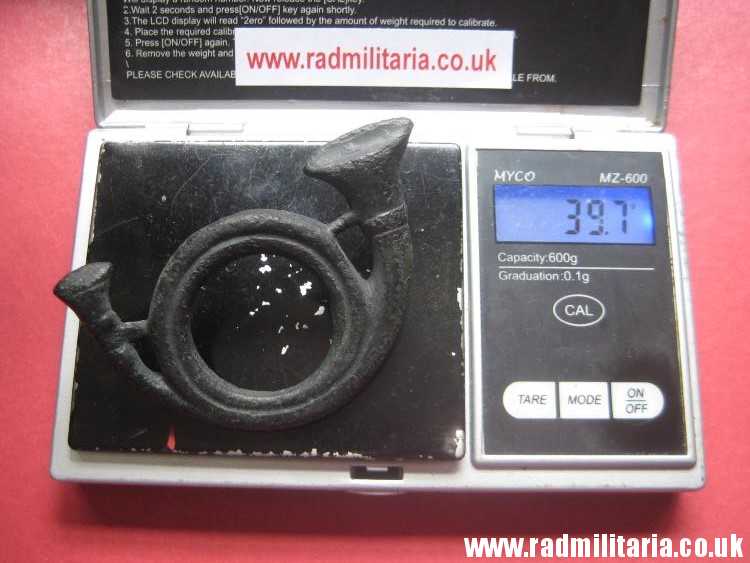 & original French ammunition pouch HORN METAL BADGE Voltiegeur of the Line, Napoleonic Wars. - Image 11