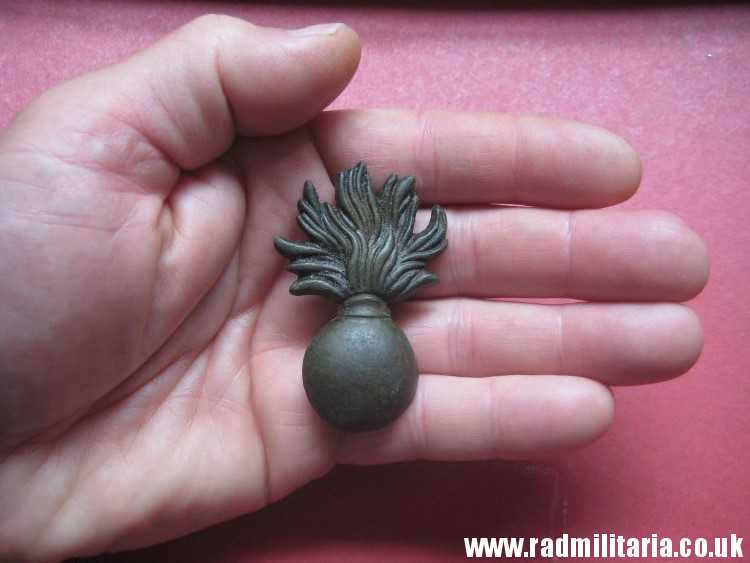& original FLAMING GRENADE ammunition pouch METAL BADGE, Napoleonic Wars. - Image 11