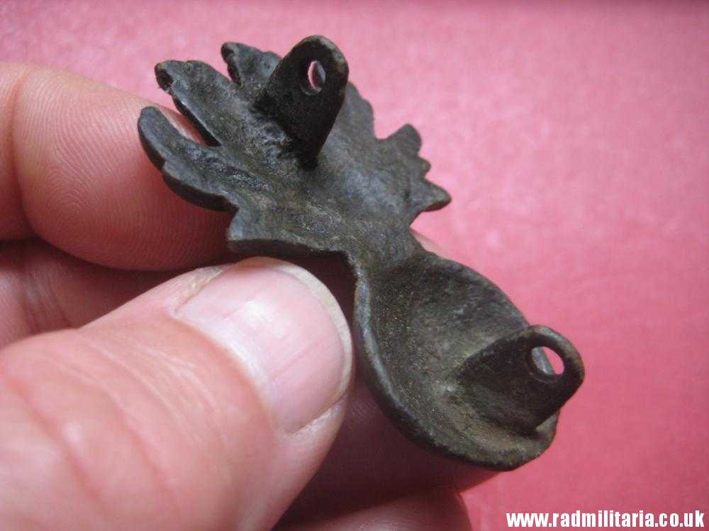 & original FLAMING GRENADE ammunition pouch METAL BADGE, Napoleonic Wars. - Image 16