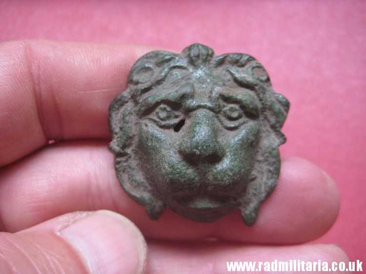 & original bronze LION'S HEAD coast decoration - battlefield relic, Napoleonic Wars. - Image 2
