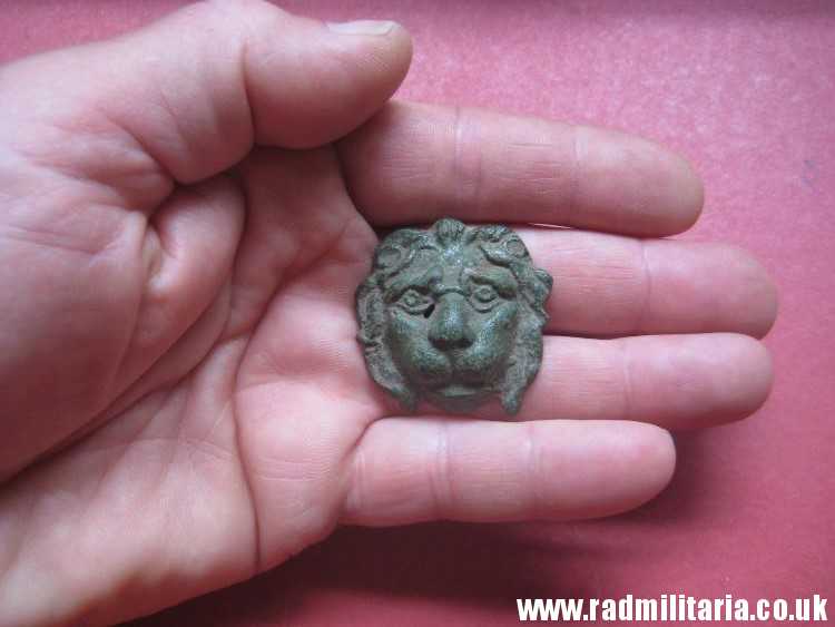 & original bronze LION'S HEAD coast decoration - battlefield relic, Napoleonic Wars. - Image 8