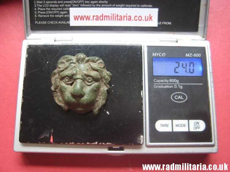 & original bronze LION'S HEAD coast decoration - battlefield relic, Napoleonic Wars. - Image 9