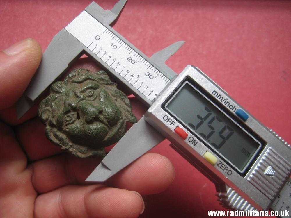 & original bronze LION'S HEAD coast decoration - battlefield relic, Napoleonic Wars. - Image 12