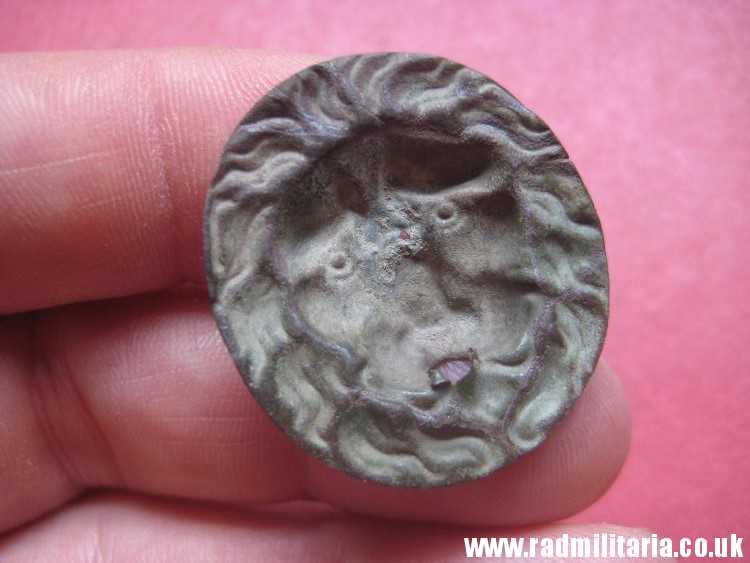 & original metal LION'S HEAD part of Cavalry Cap - battlefield relic, Napoleonic Wars. - Image 3