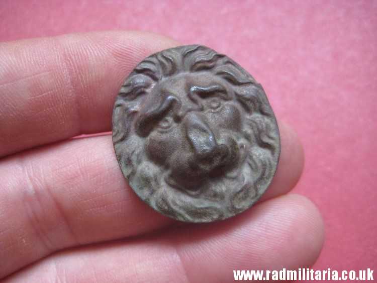& original metal LION'S HEAD part of Cavalry Cap - battlefield relic, Napoleonic Wars. - Image 2