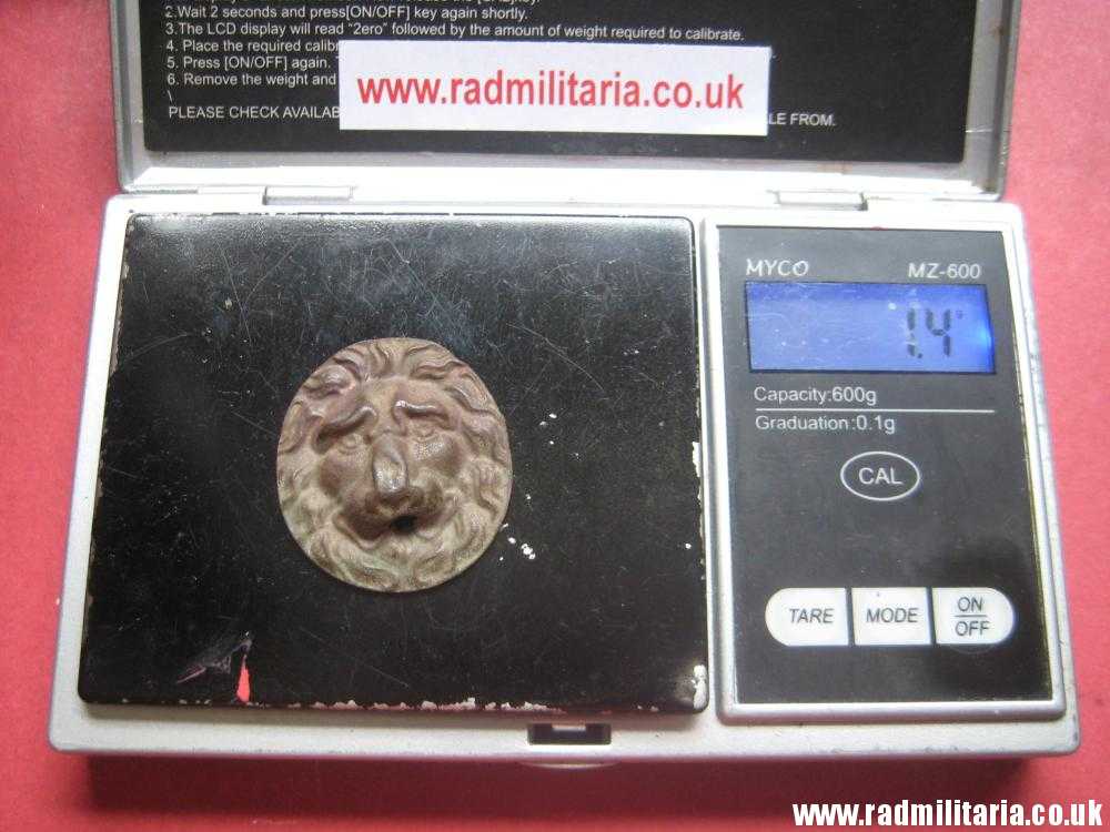 & original metal LION'S HEAD part of Cavalry Cap - battlefield relic, Napoleonic Wars. - Image 9