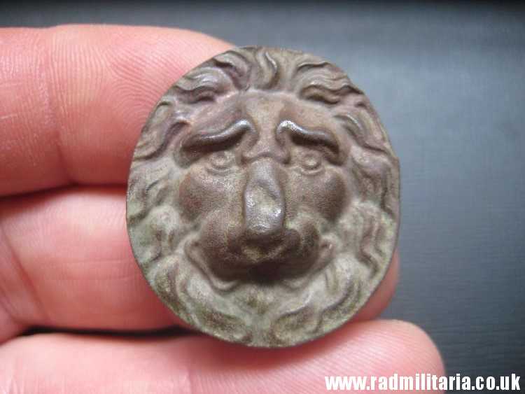 & original metal LION'S HEAD part of Cavalry Cap - battlefield relic, Napoleonic Wars. - Image 12