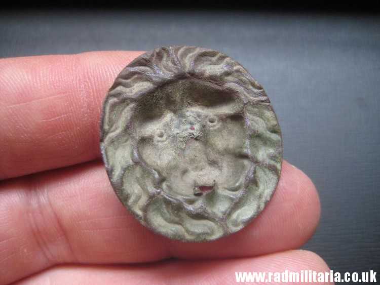 & original metal LION'S HEAD part of Cavalry Cap - battlefield relic, Napoleonic Wars. - Image 13