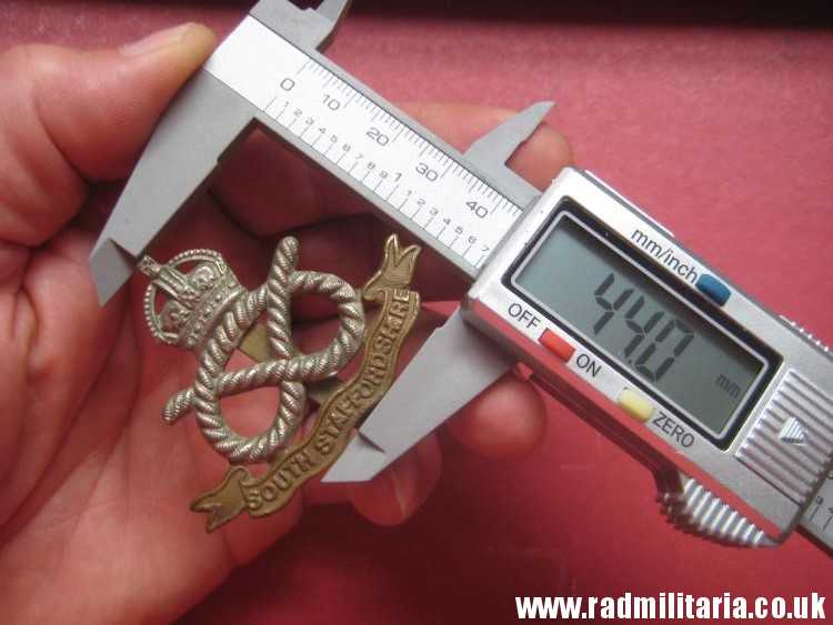 & WW1 original British CAP BADGE - SOUTH STAFFORDSHIRE maker: DOWLER BIRMINGHAM. - Image 17