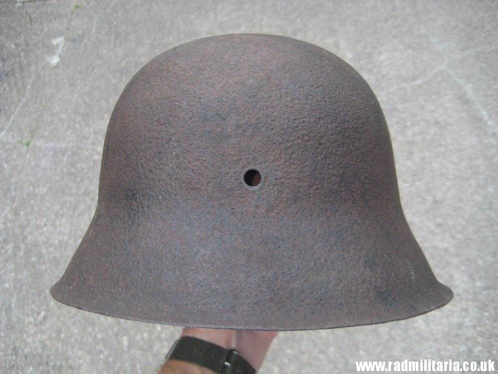 & original WW2 German steel HELMET M42 metal detecting find. - Image 6
