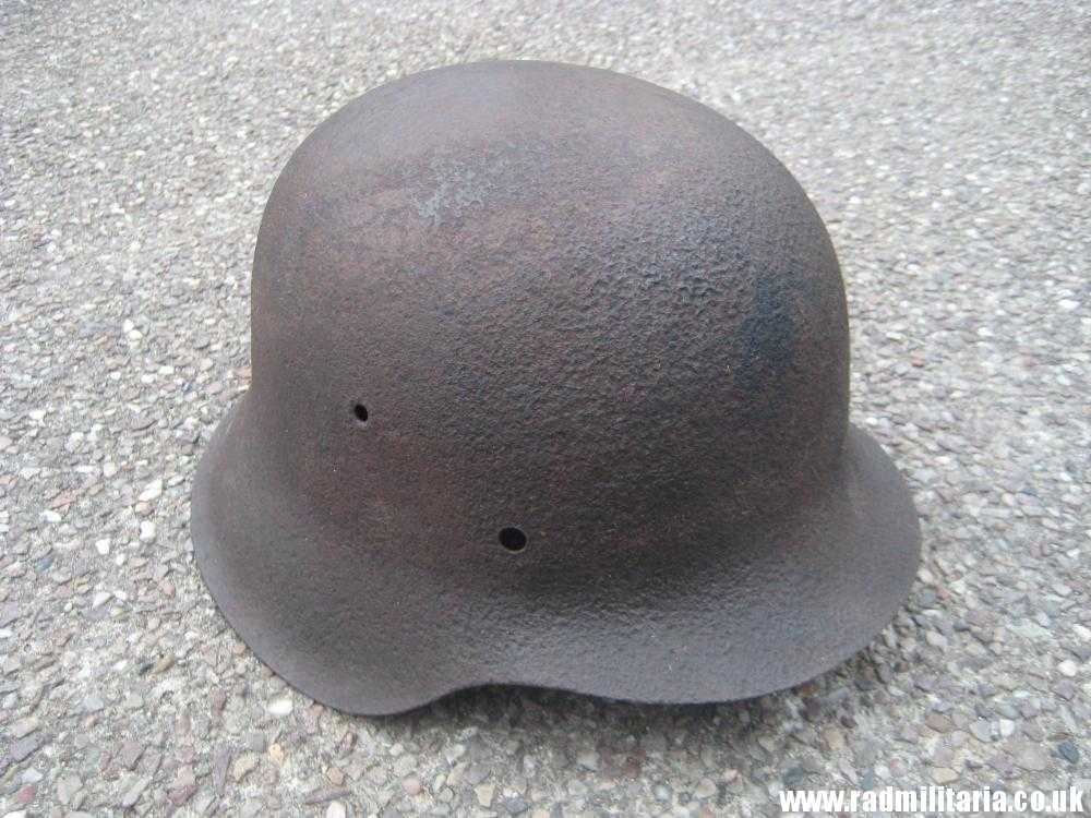 & original WW2 German steel HELMET M42 metal detecting find. - Image 2
