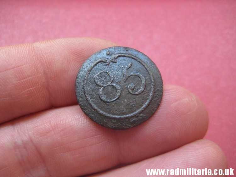 & original large size NAPOLEONIC 85th Infantry Regiment BUTTON with number - metal detecting find. FRANCE. - Image 10