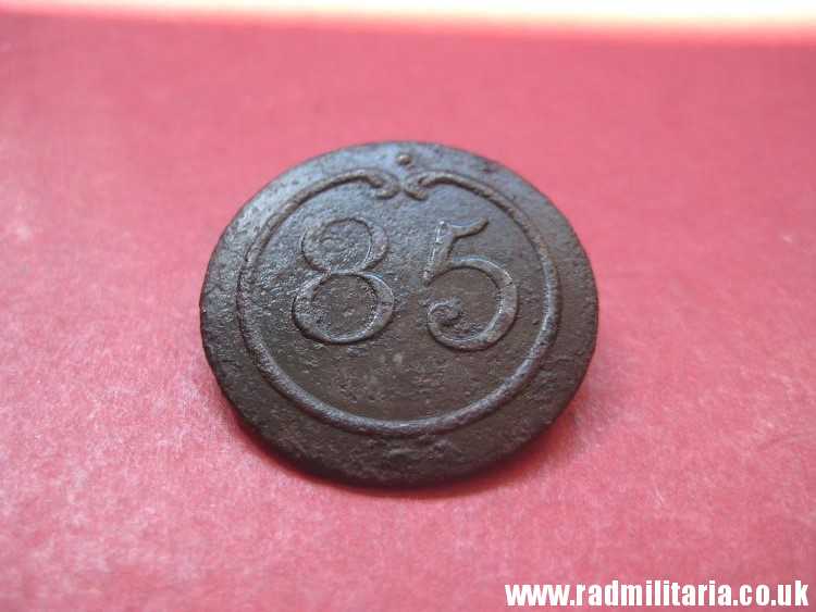 & original large size NAPOLEONIC 85th Infantry Regiment BUTTON with number - metal detecting find. FRANCE. - Image 5