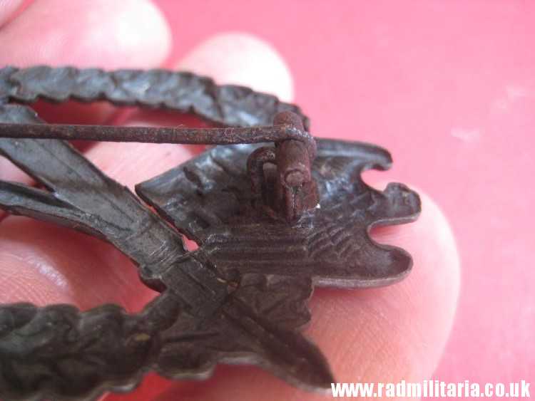 & original WW2 German INFANTRY ASSAULT BADGE rare pattern ZINC. - Image 12