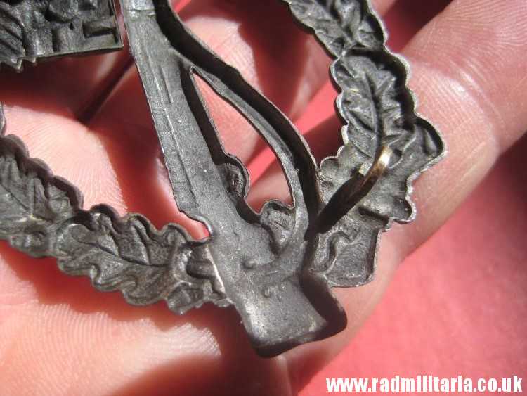 & original WW2 German INFANTRY ASSAULT BADGE rare pattern ZINC. - Image 19