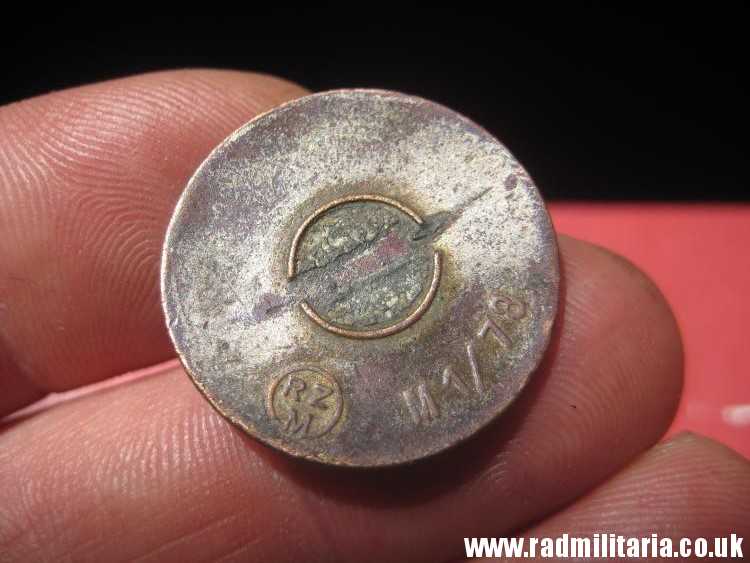 & WW2 GERMAN NSDAP membership ENAMEL BADGE maker: RZM M1/78 metal detecting. - Image 8