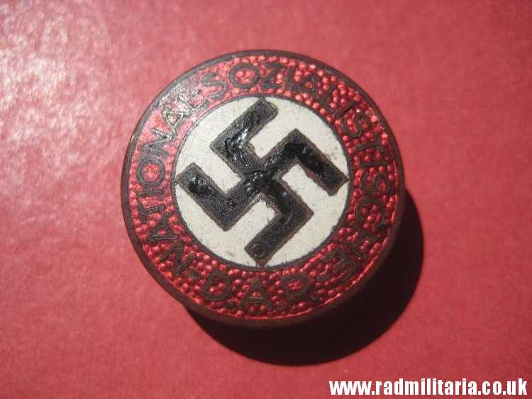 & WW2 GERMAN NSDAP membership ENAMEL BADGE maker: RZM M1/78 metal detecting. - Image 11