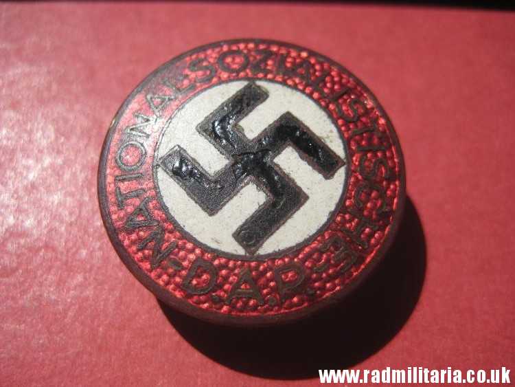 & WW2 GERMAN NSDAP membership ENAMEL BADGE maker: RZM M1/78 metal detecting. - Image 12
