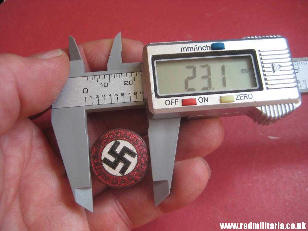 & WW2 GERMAN NSDAP membership ENAMEL BADGE maker: RZM M1/78 metal detecting. - Image 14