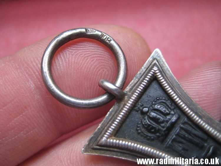 & original WW1 German IRON CROSS 2nd class in good condition, SOLID SILVER frame, marked: "800 C.D." - genuine !! - Image 9