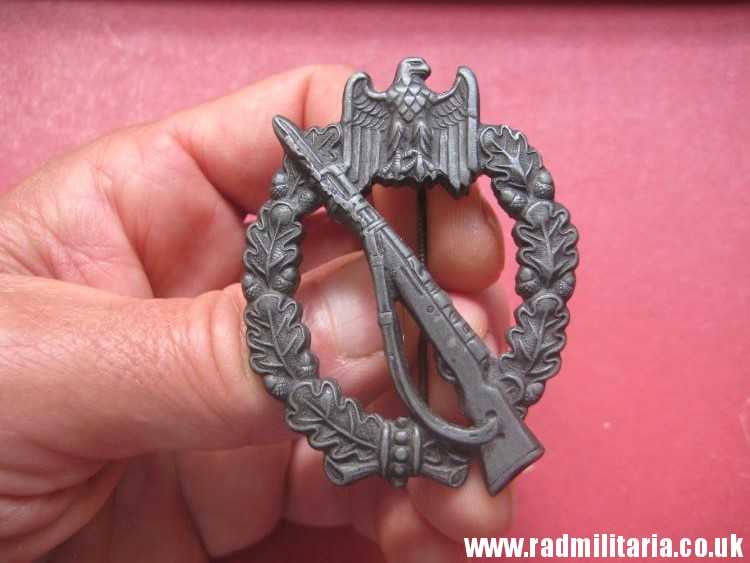 & original post WW2 German INFANTRY ASSAULT BADGE (removed swastika) in good used condition.