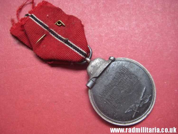 & WW2 German MEDAL - WINTERSCHLACHT IM OSTEN 1941/42 with original ribbon, maker: "65" - genuine ! - Image 2