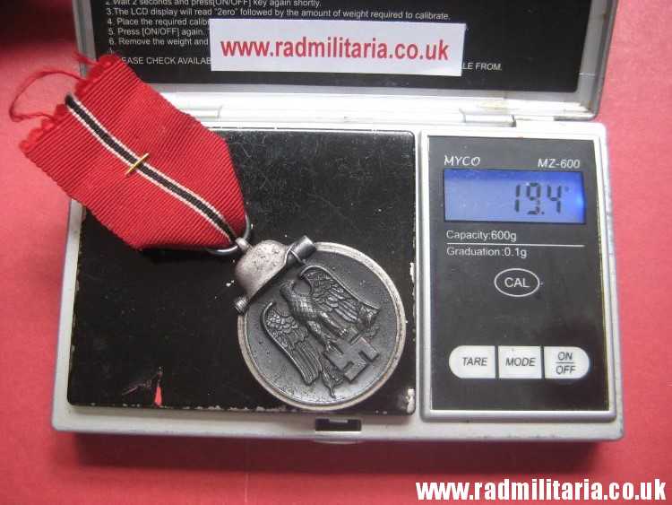 & WW2 German MEDAL - WINTERSCHLACHT IM OSTEN 1941/42 with original ribbon, maker: "65" - genuine ! - Image 7