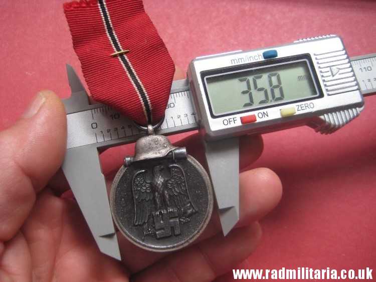& WW2 German MEDAL - WINTERSCHLACHT IM OSTEN 1941/42 with original ribbon, maker: "65" - genuine ! - Image 8