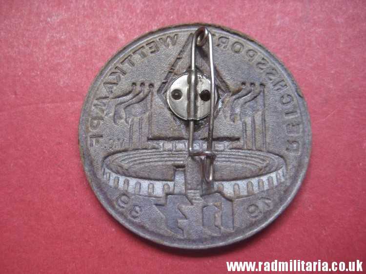 & original German HJ BADGE with date - 1939 made of compressed paper. - Image 3