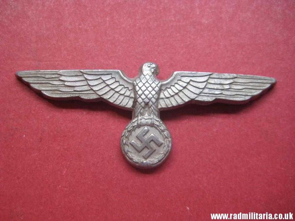 & WW2 original German Wehrmacht EAGLE CAP BADGE no maker marks, aluminum. - Image 2