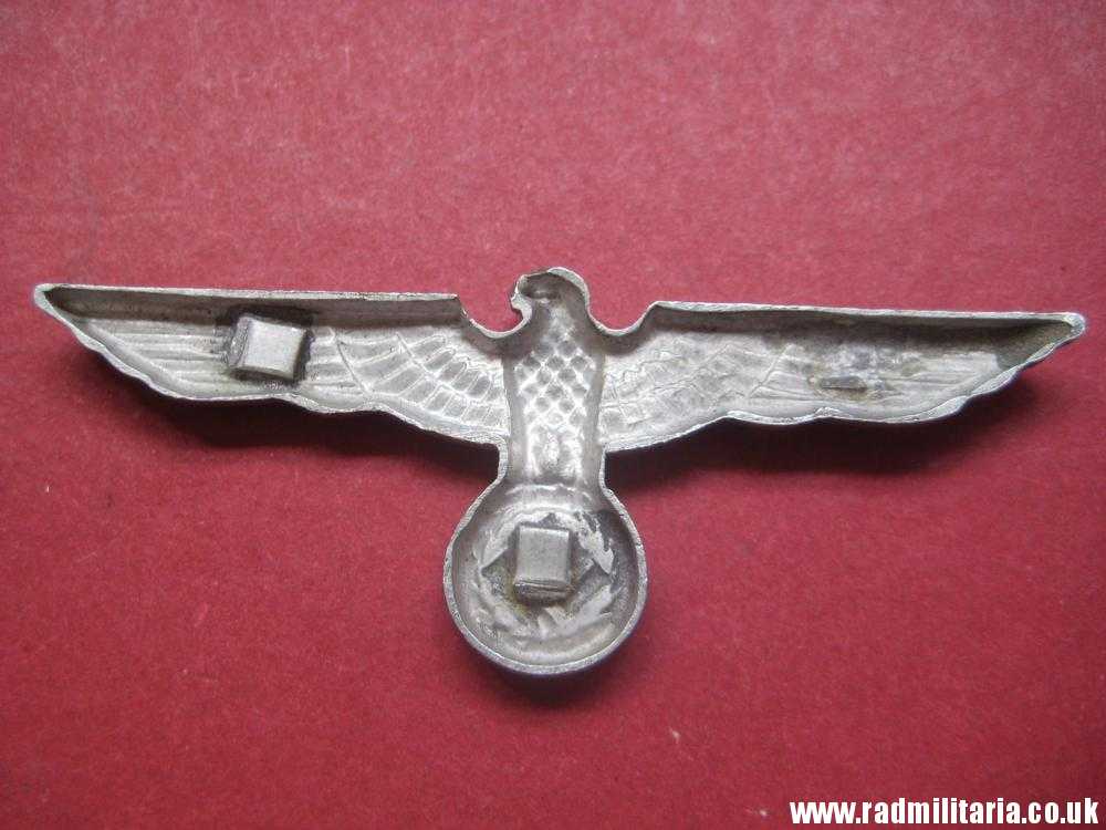 & WW2 original German Wehrmacht EAGLE CAP BADGE no maker marks, aluminum. - Image 3