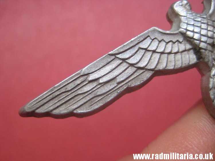 & WW2 original German Wehrmacht EAGLE CAP BADGE no maker marks, aluminum. - Image 9