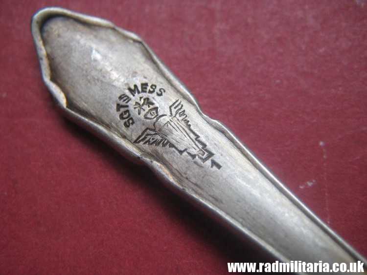 & British PARACHUTE REGIMENT cutlery - small SPOON. SGTs MESS with Parachute badge RARE !! - Image 9