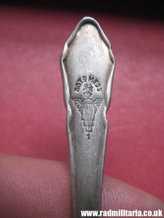 & British PARACHUTE REGIMENT cutlery - small SPOON. SGTs MESS with Parachute badge RARE !! - Image 12