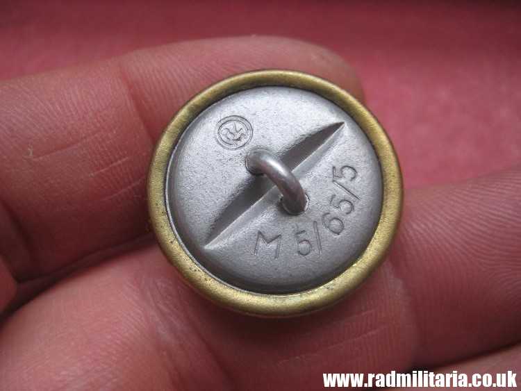 & WW2 German gold color NSDAP BUTTON large size, marked: RZM M5/65/5, very good condition. - Image 6