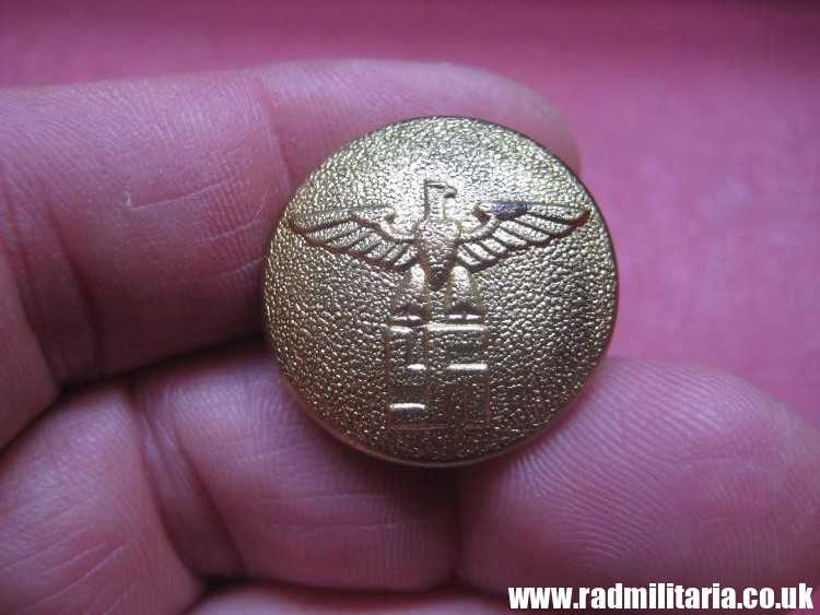 & WW2 German gold color NSDAP BUTTON large size, marked: RZM M5/65/5, very good condition. - Image 7