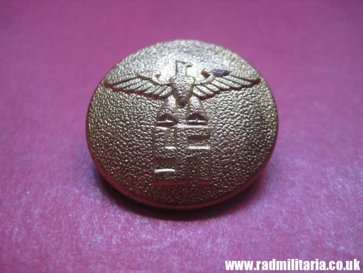 & WW2 German gold color NSDAP BUTTON large size, marked: RZM M5/65/5, very good condition. - Image 9