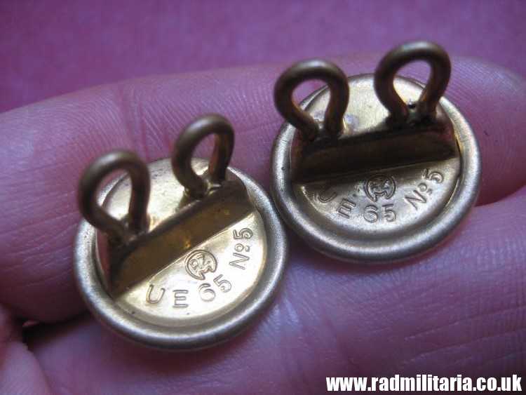 & WW2 German NSDAP BUTTONS with eagle - A PAIR, perfect condition !! - BELT HANGERS. - Image 3