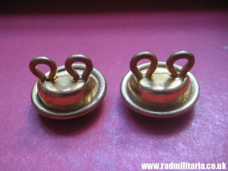 & WW2 German NSDAP BUTTONS with eagle - A PAIR, perfect condition !! - BELT HANGERS. - Image 9