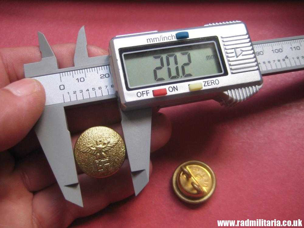 & WW2 German NSDAP BUTTONS with eagle - A PAIR, perfect condition !! - BELT HANGERS. - Image 13