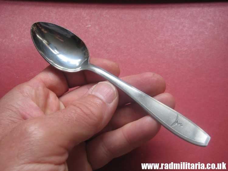 & WW2 German Luftwaffe stainless steel TEA SPOON - original 3rd Reich cutlery MINT CONDITION, 100% genuine. - Image 2